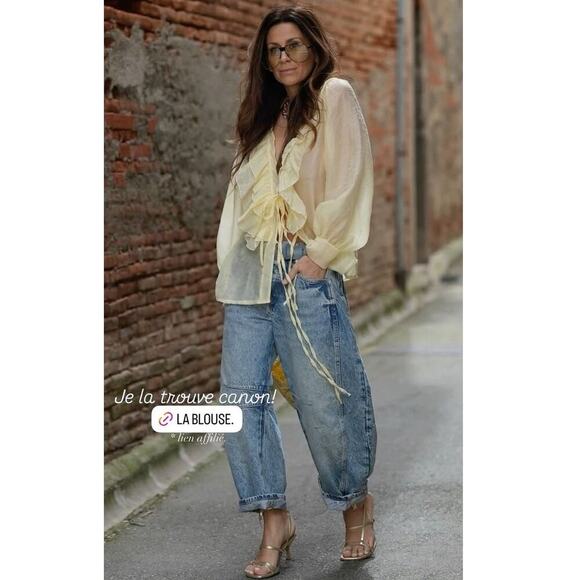 Zadig & Voltaire Butterfly Silk Blouse | Off Shoulder Ruffle Top Boho Romantic - Picture 10 of 16